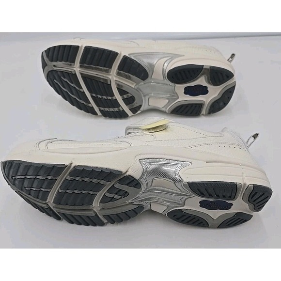 Dr Comfort White Leather Hook and Loop Athletic Shoes Sneakers Comfort Fit - Picture 5 of 9